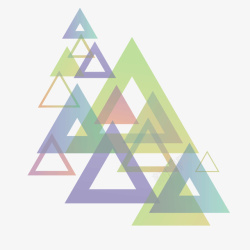 彩色多层三角形矢量图素材