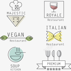 创意餐厅标志6款创意餐厅标志矢量图高清图片