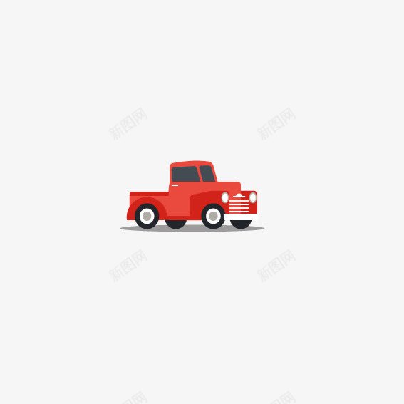 红色P卡车png免抠素材_新图网 https://ixintu.com P卡车 汽车 红色