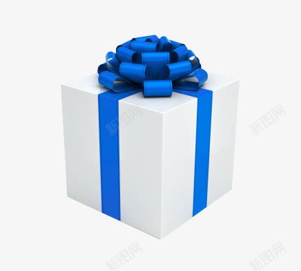 蓝色绸带礼盒png免抠素材_新图网 https://ixintu.com 圣诞礼物 礼物 礼盒 绸带 蓝色 鼠绘