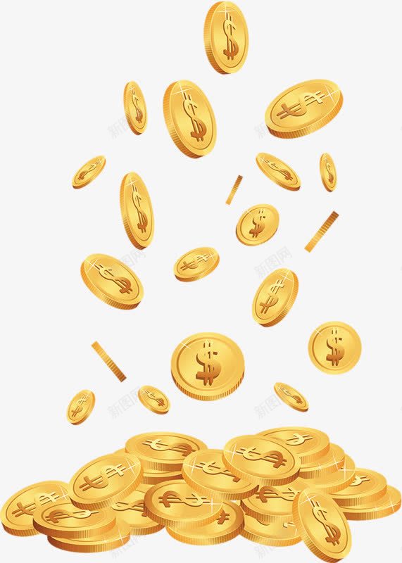 创意硬币png免抠素材_新图网 https://ixintu.com 创意 硬币 金色 金融