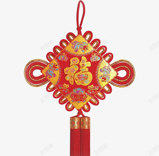 红色中国结png免抠素材_新图网 https://ixintu.com 中国风 免费素材 卡通 福