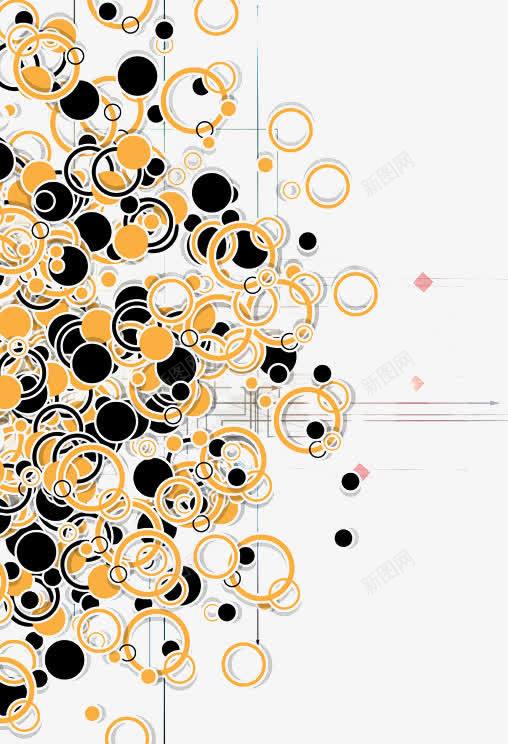 黄色圆圈png免抠素材_新图网 https://ixintu.com 几何图形 几何图案 圆圈 黄色 黑色圆圈