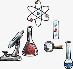 化学实验元素矢量图素材