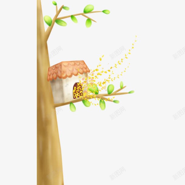 树上的蜜蜂窝png免抠素材_新图网 https://ixintu.com 树 树枝 矢量装饰 蜂窝 装饰