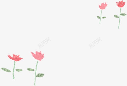 手绘水彩粉色花朵海报png免抠素材_新图网 https://ixintu.com 水彩 海报 粉色 花朵