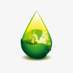 绿色环保水滴素材