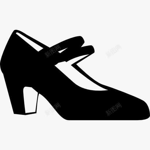弗拉门戈的女鞋侧面图标png_新图网 https://ixintu.com 侧视图 女 工具 弗拉门戈 弗拉门戈的图标 服装 鞋 黑色