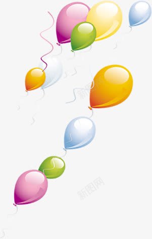 彩色卡通创意气球png免抠素材_新图网 https://ixintu.com 创意 卡通 彩色 气球 设计