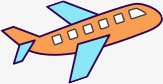 飞机png免抠素材_新图网 https://ixintu.com 卡通飞机 手绘飞机 橙色飞机