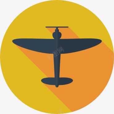 橙黄色飞机图标png_新图网 https://ixintu.com 图标 圆标 标志 橙黄色 飞机
