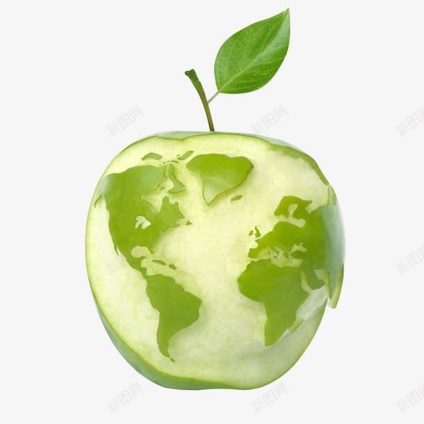 世界地图苹果png免抠素材_新图网 https://ixintu.com 世界地图 创意地图 地图 青苹果