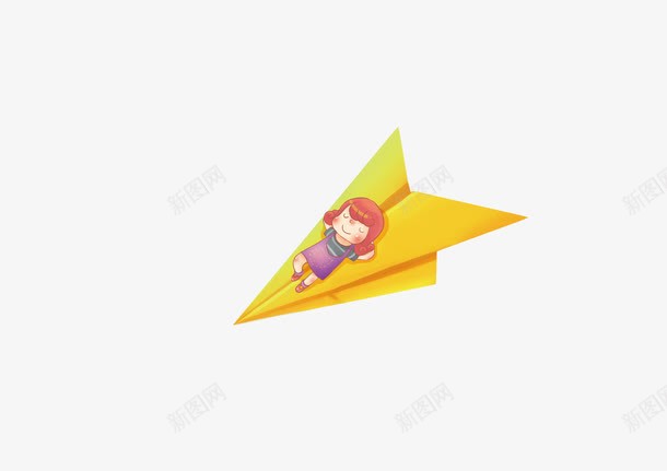 纸飞机png免抠素材_新图网 https://ixintu.com 儿童插画 卡通人物 纸飞机