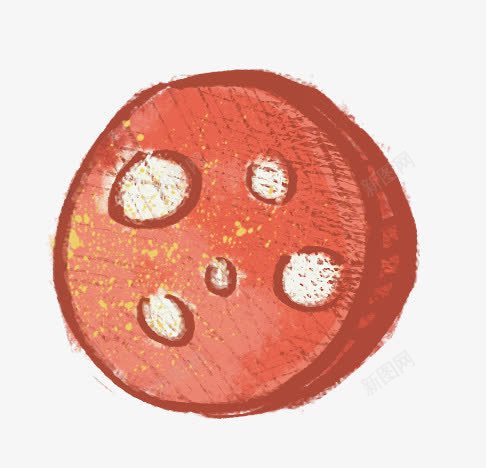 手绘香肠png免抠素材_新图网 https://ixintu.com 手绘 红色 香肠