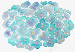 蓝色水晶花瓣素材