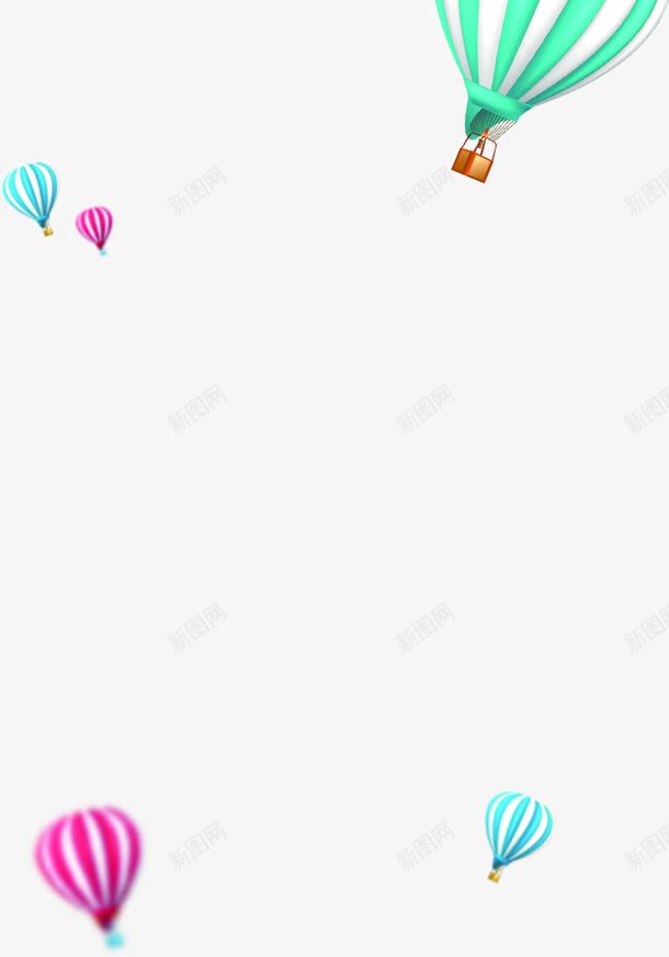 漂浮海报气球条纹效果png免抠素材_新图网 https://ixintu.com 效果 条纹 气球 海报 漂浮
