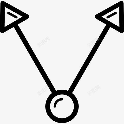 两箭从一圈图标png_新图网 https://ixintu.com 箭头 连接 连接器 连接器上的箭