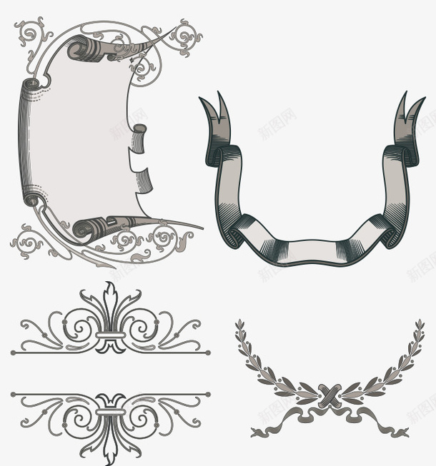 欧式边框矢量图ai免抠素材_新图网 https://ixintu.com 欧式边框 海报 设计 矢量图