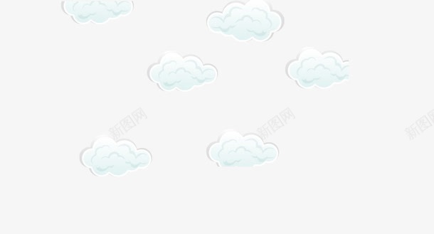 雲png免抠素材_新图网 https://ixintu.com 卡通 手绘 蓝白色 雲