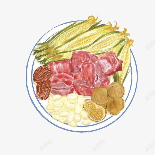 配菜png免抠素材_新图网 https://ixintu.com 佐料 手绘肉片 美食 蔬菜 餐饮