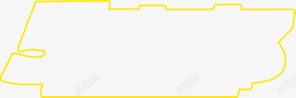 黄色边框板报png免抠素材_新图网 https://ixintu.com 板报 设计 边框 黄色
