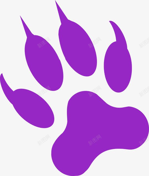 梦幻紫色猫爪png免抠素材_新图网 https://ixintu.com 梦幻 猫爪 紫色 装饰