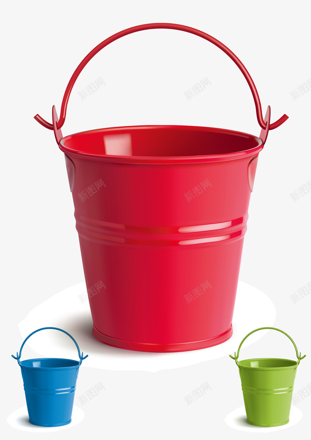 红色塑料桶矢量图eps免抠素材_新图网 https://ixintu.com EPS免抠 塑料桶 手绘 矢量图免抠 高清免抠 矢量图