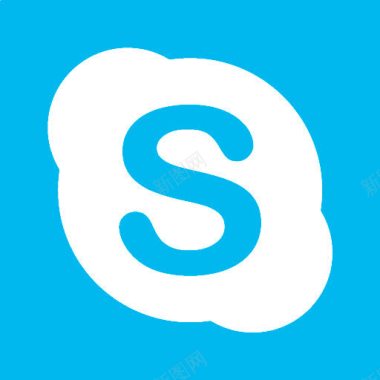 Skype简单的社会媒体图标图标