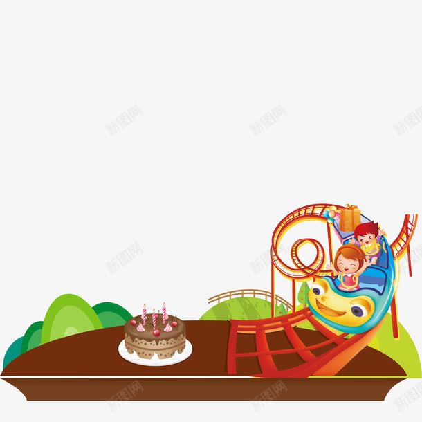 过山车png免抠素材_新图网 https://ixintu.com 人物 卡通 素材 过山车