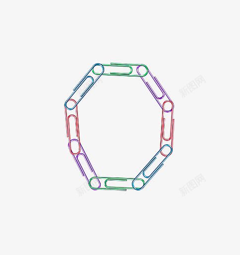 回形针字母数字0png免抠素材_新图网 https://ixintu.com 创意字母 回形针字母数字 现代