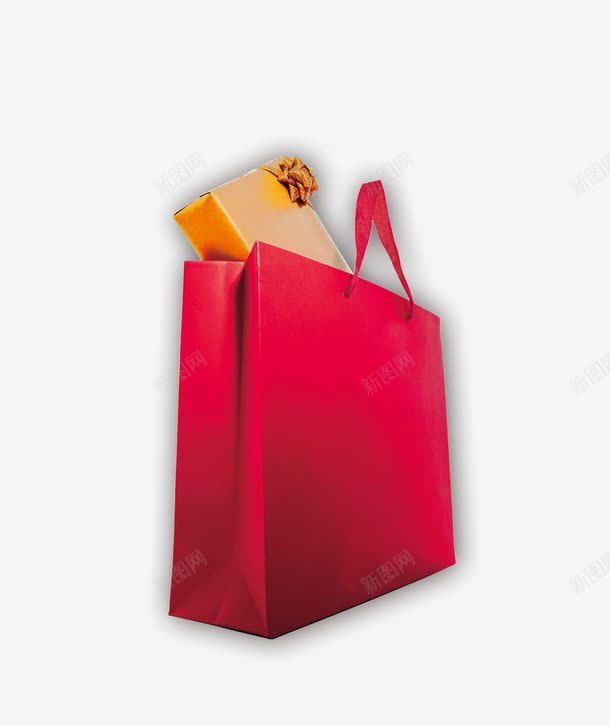 红色购物袋png免抠素材_新图网 https://ixintu.com 买东西 红色 袋子 购物 购物袋