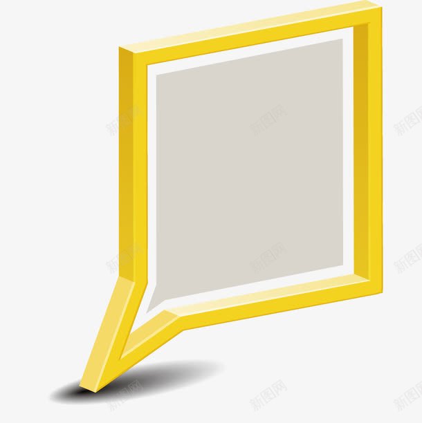 黄色网页浮动框精美png免抠素材_新图网 https://ixintu.com 浮动框 网页 黄色