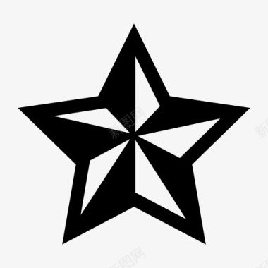 圣诞节五角星图标图标