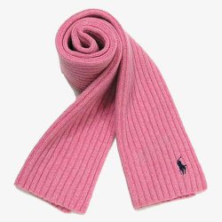 粉色针织简约围巾素材