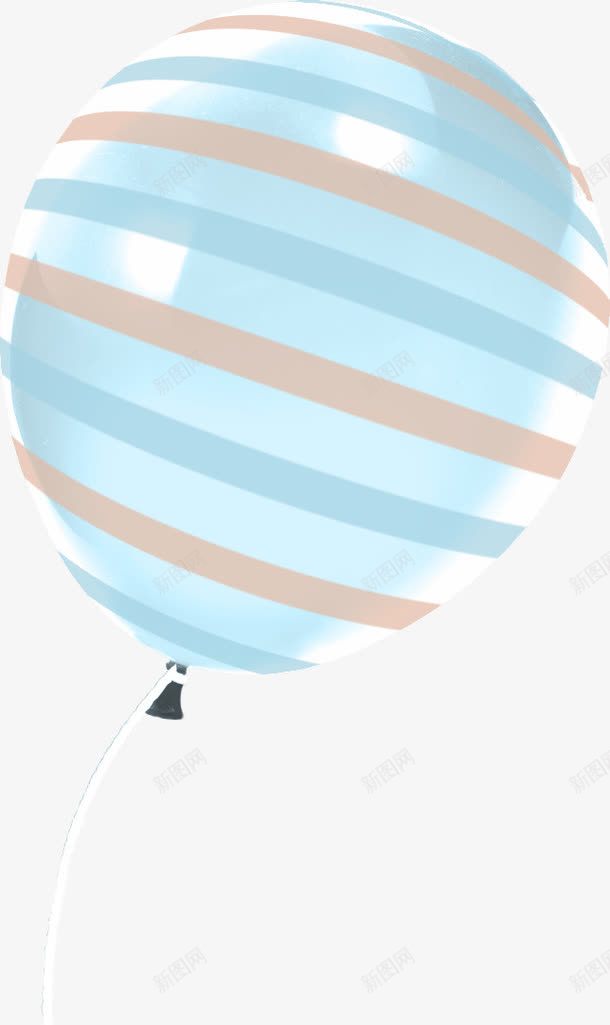 蓝色横条气球png免抠素材_新图网 https://ixintu.com 横条 气球 清新 装饰