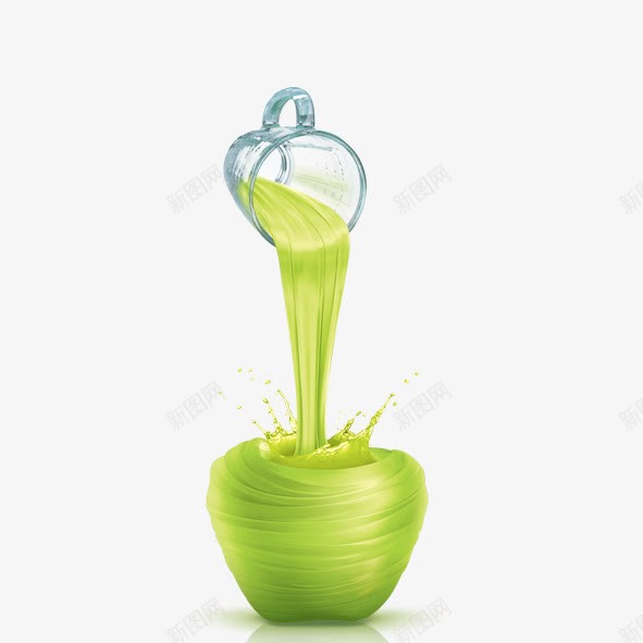 水杯苹果创意苹果png免抠素材_新图网 https://ixintu.com 创意 水杯 绿色 苹果