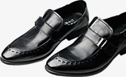 黑色商务皮鞋素材
