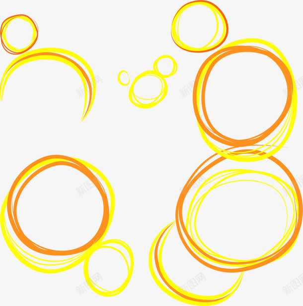 黄色圆圈ppt步骤png免抠素材_新图网 https://ixintu.com 圆圈 手绘 步骤 素描圆圈 黄色