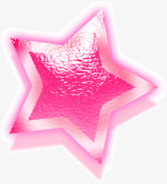 创意粉色渐变五角星素材