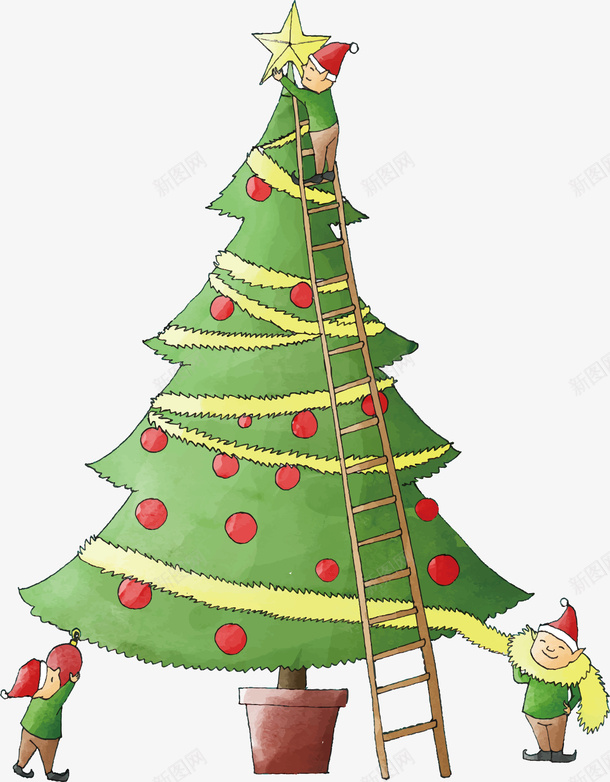 手绘装饰圣诞树矢量图ai免抠素材_新图网 https://ixintu.com merryChristma merryChristmas 圣诞树 圣诞节 手绘风 矢量png 装饰圣诞树 矢量图