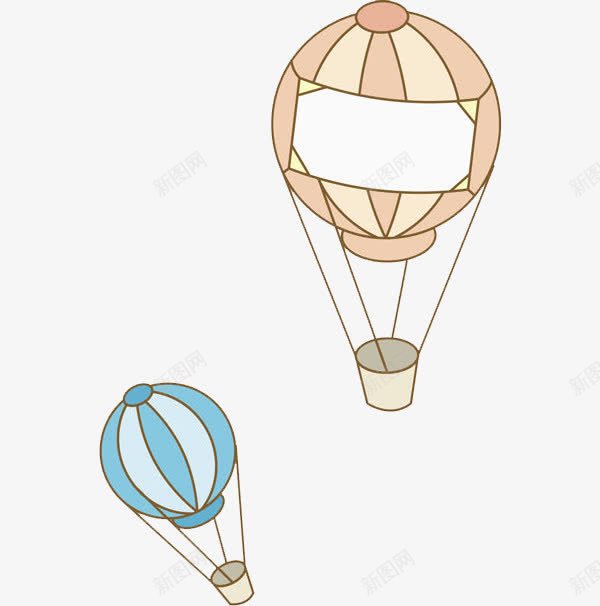 彩色热气球png免抠素材_新图网 https://ixintu.com 工具 座椅 彩色 手绘 折角 条纹 热气球 立体