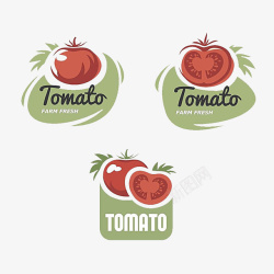 三个番茄图案素材