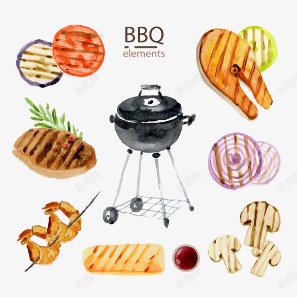 BBQ烧烤矢量图ai免抠素材_新图网 https://ixintu.com 烤肉 高清 矢量图