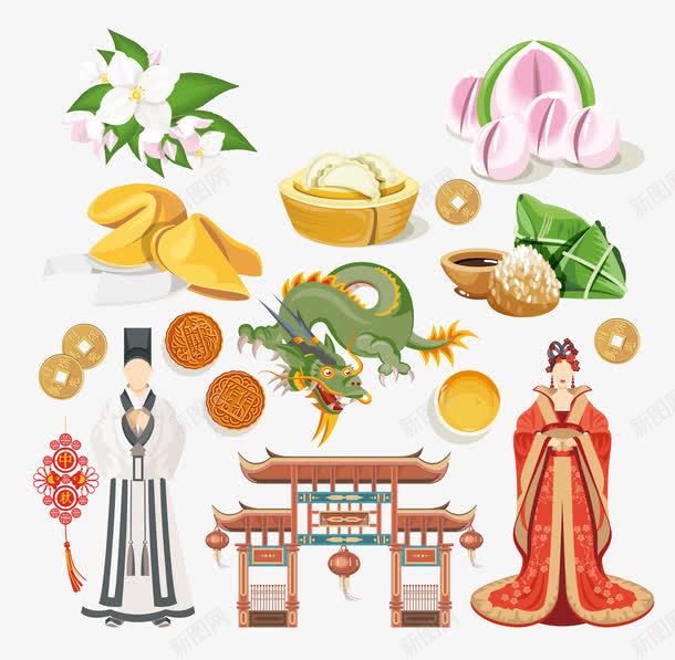 中国美食元素插画png免抠素材_新图网 https://ixintu.com 中国元素插画素材 中国古装人物插画素材 中国美食元素插画素材 美食插画素材