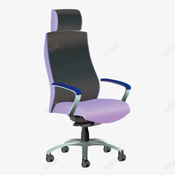 紫色办公椅座椅摇椅png免抠素材_新图网 https://ixintu.com 办公椅 座椅 摇椅 紫色