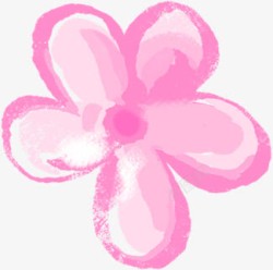 手绘粉色花朵水彩装饰素材