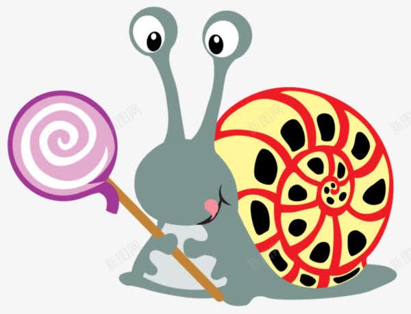 卡通蜗牛png免抠素材_新图网 https://ixintu.com 卡通棒棒糖 卡通蜗牛 棒棒糖 蜗牛