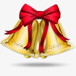 金色的圣诞钟图标png免抠素材_新图网 https://ixintu.com 图标 圣诞 金色