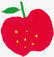 彩绘红色苹果素材