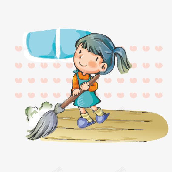 拖地的女孩png免抠素材_新图网 https://ixintu.com 女孩 拖地 拖地擦地 拖把